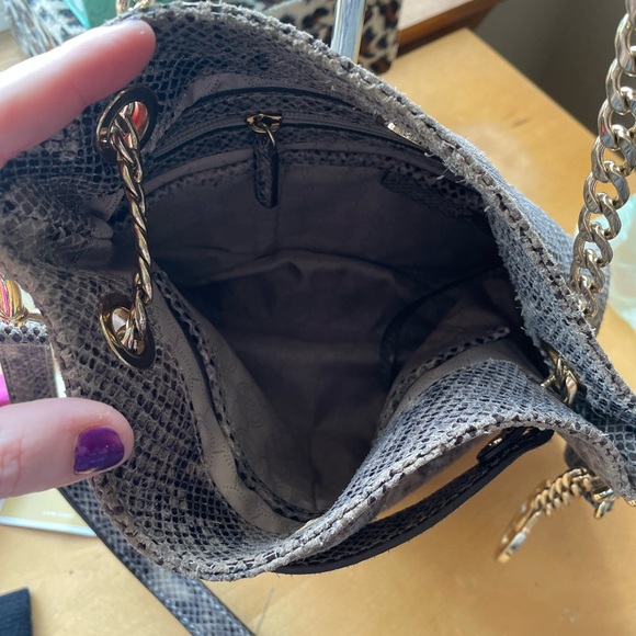 Michael Kors Fulton Shoulder Tote in Python Embossed Leather - Picture 6 of 16